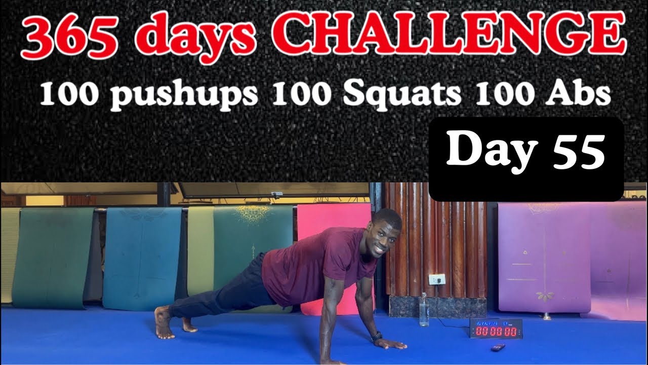 Day 55/365 💪100 Push-Ups, 100 Squats, 100 Abs for 365 Days Challenge | Full Body Transformation✅