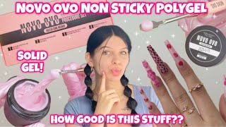 *HUGE GIVEAWAY* TRYING NEW NOVO OVO SOLID NON STICK POLYGEL NAIL KIT FROM | EASY DUAL FORM NAILS