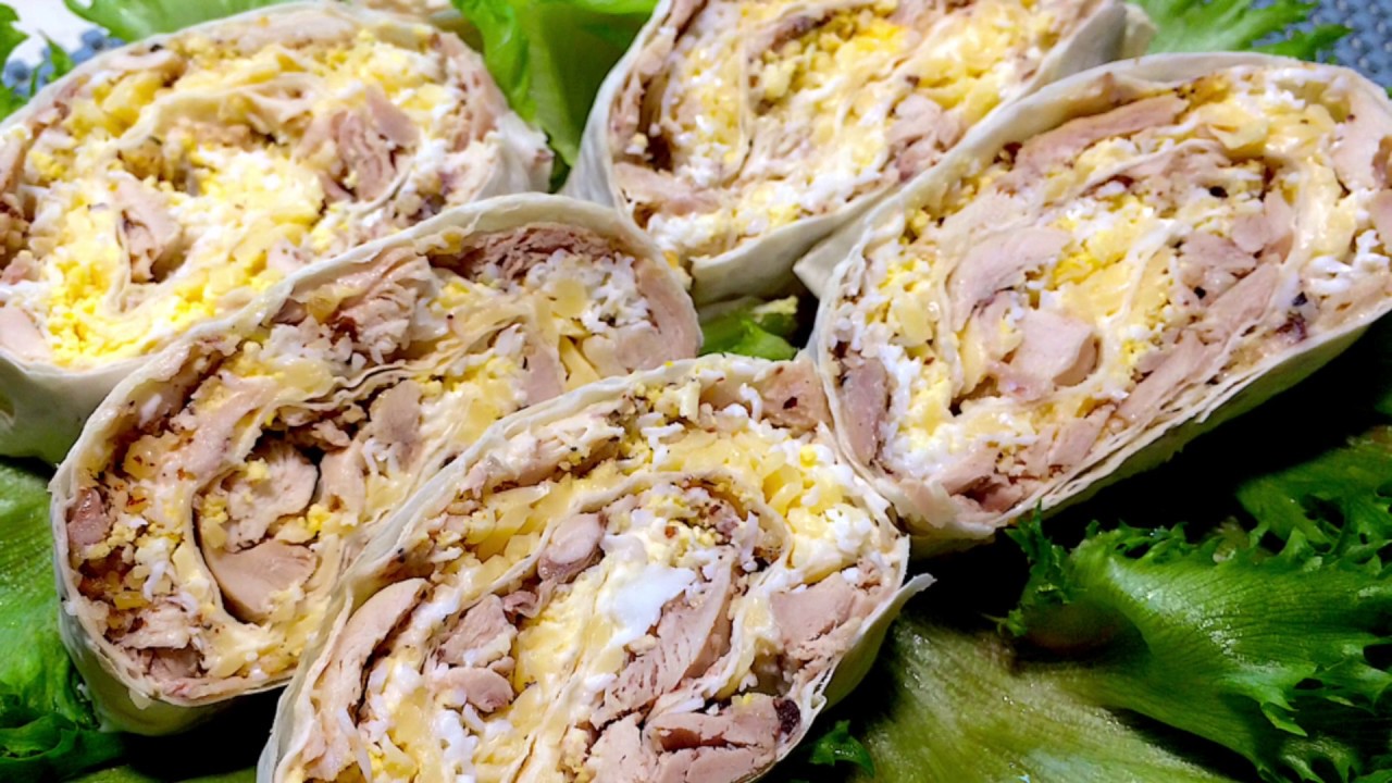 ⁣Рулет из Лаваша с курицей Рулет с курицей Лаваш с начинкой Закуска из Лаваша Начинка для Лаваша