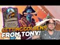 Getting Goldens From Tony Two Tusks! | Hearthstone Battlegrounds | Savjz