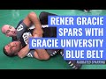 Rener Gracie Spars with Gracie University Blue Belt (Fully Narrated)