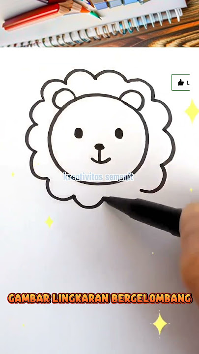 Menggambar singa lucu #caramenggambarhewan #menggambar #art