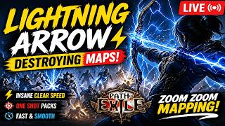 ⚡ LIGHTNING ARROW DESTROYING MAPS! FAST CLEAR ⚡ PoE LIVE Day 4