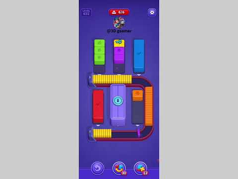 Loop master color jam sort level 632  solution for gameplay