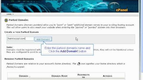 How to Video: create Parked domain