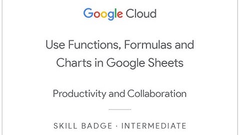 Use Functions, Formulas, and Charts in Google Sheets: Challenge Lab