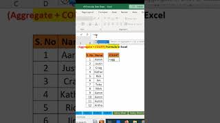 Excel Count tips and tricks | how to use aggregate+Count formula in Excel excel