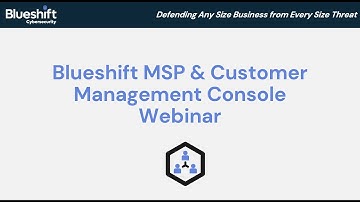 Blueshift Management Console Demo