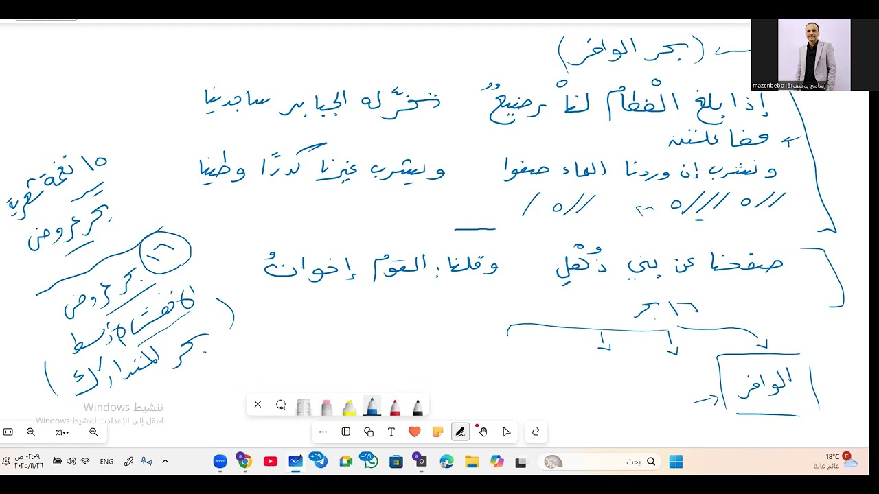 المحاضرة الأولى في علم العروض  