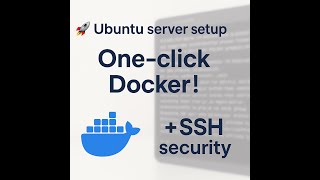 Automatic Docker installation on Ubuntu + SSH configuration | Docker instalacija na Ubuntu Server