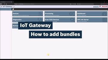 Bosch Rexroth IoT Gateway: Add and edit bundles