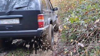 XJ Jeep Cherokee 2.5 turbo diesel off road  Cooper STT PRO tires test in the mud  street pressure