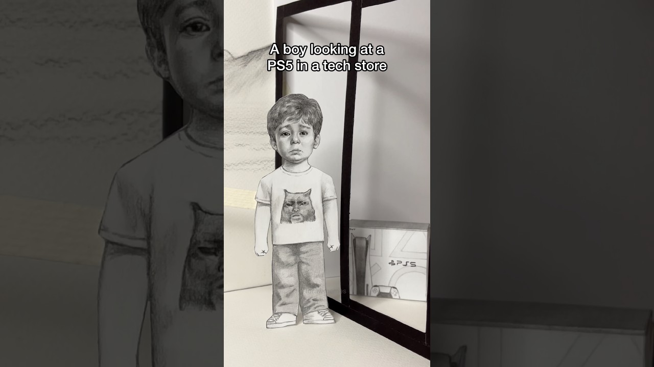 A boy and a PS5 (emotional) #shorts #3danimation #drawing #viral #viralshorts #viralvideo #art