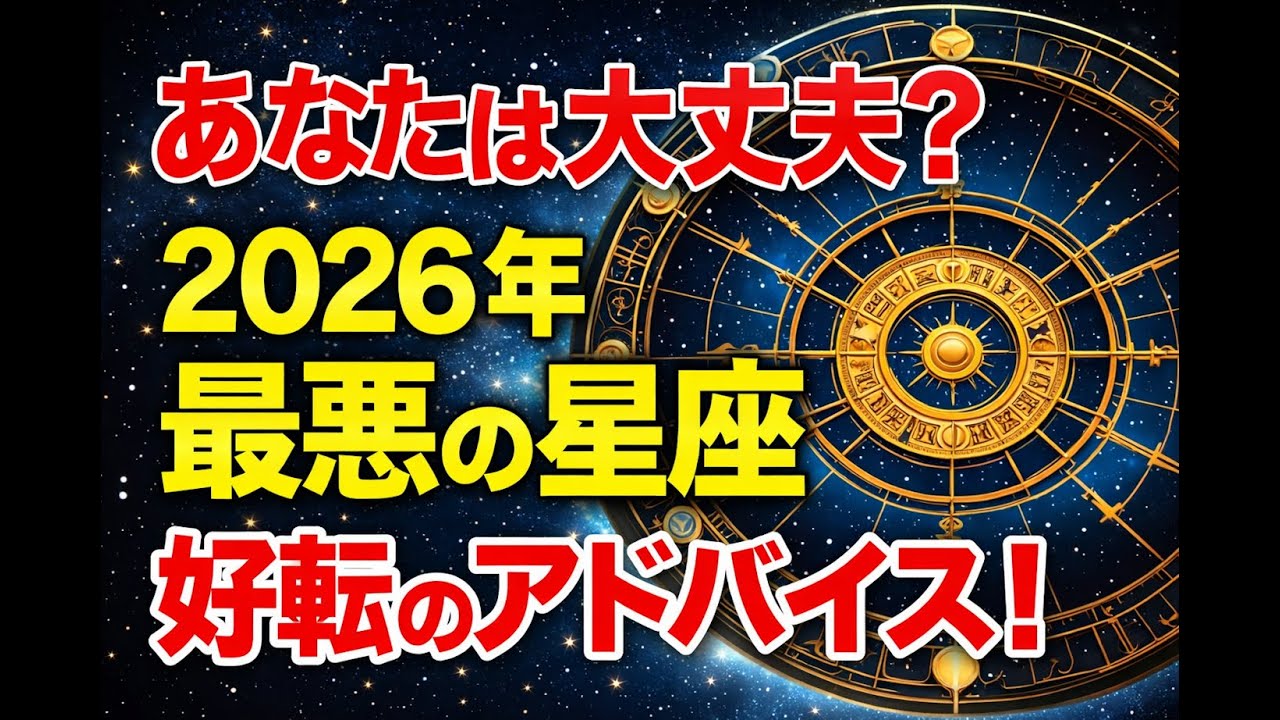必ず良くなる！2026年運気が悪い星座３選と好転のアドバイス