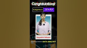 #Congratulations to the #DataScience Student for *Placement at Denary | NareshIT
