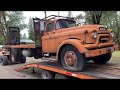 GMC Truck 471 Detroit diesel coming back to life after 25 yrs.  1st start
