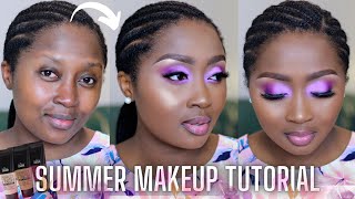 How to: LILAC PURPLE EYE MAKEUP for BEGINNERS | Summer Makeup Tutorials