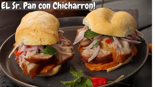 Cómo Preparar Pan con Chicharrón Peruano en un Toque | Receta Facil
