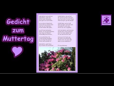 FG44 💜 Gedicht zum Muttertag 💜 Muttertagsgedicht / Video ...