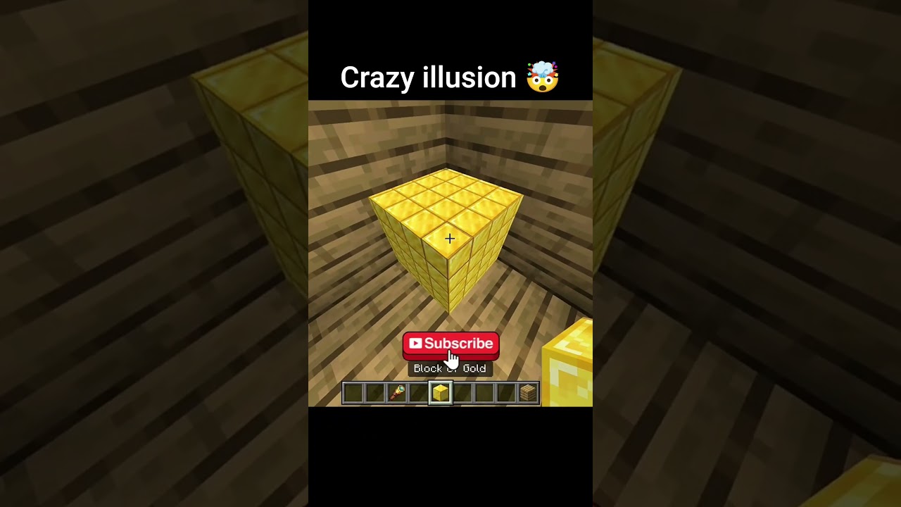 Minecraft Gold Block Illusion 😂 | Notch Shocked Reaction