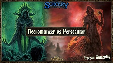 NECROMANCER (💨/🔥) vs PERSECUTOR (🪨/🔥), Sorcery: Contested Realm – Gothic Precon Gameplay