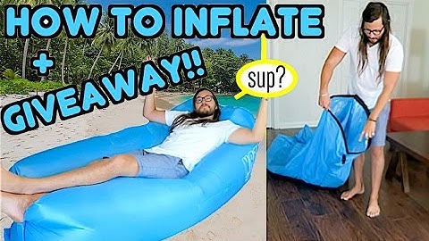 HOW TO INFLATE PORTABLE INFLATABLE AIR LOUNGER (NO WIND) + GIVEAWAY!