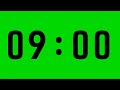 9 Minute Countdown Timer Chroma Key / No Sound