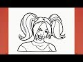 How to Draw Harley Quinn from Suicide Squad