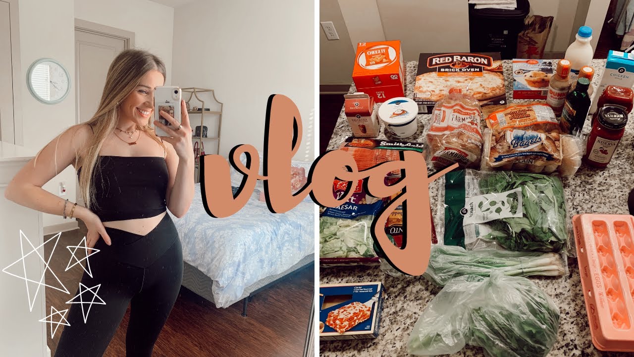 VLOG: review on tiktok viral aerie crossover leggings, grocery haul + more!  