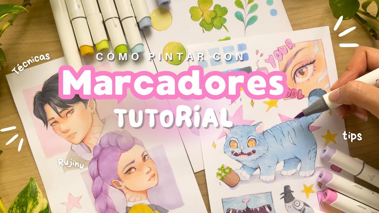 Aprende a pintar con marcadores 🎨 | TUTORIAL DE ARTE!