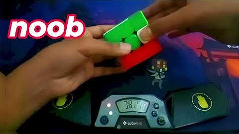 noob vs pro vs hacker vs god rubix cube comparition