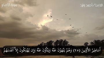 ماتيسر من سورة الأنعام 💙 بصوت القارئ أحمد وليد
