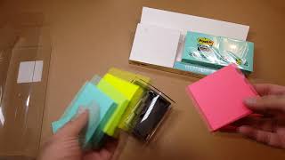 Post-It Note Dispenser w/ two 6 Pk's of Super Sticky Pop-up Notes in Miami Colors Profile