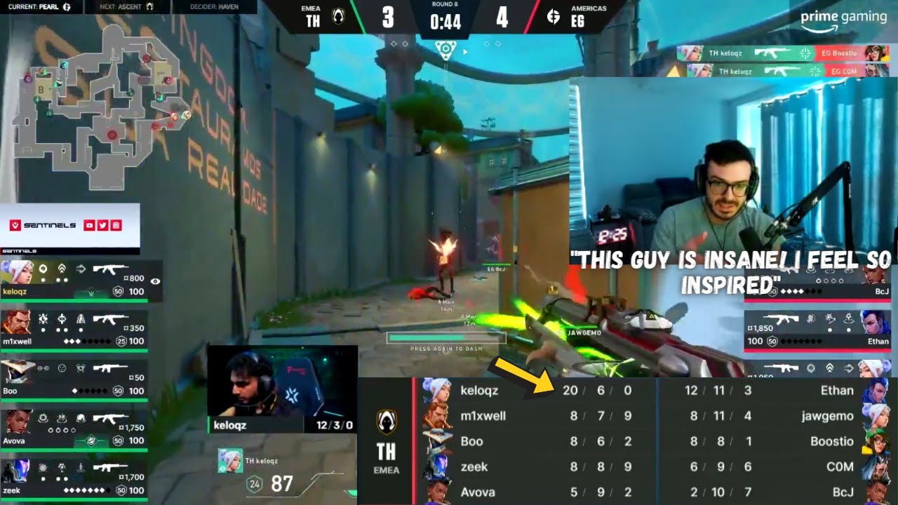 Tarik Couldn't BELIEVE THIS INSANE 4K From KeloqZ Vs Evil Geniuses | VCT