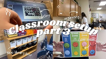 CLASSROOM SETUP PART 3!  Organizing, new library bins & more! | FIRST GRADE TEACHER 🍎✏️
