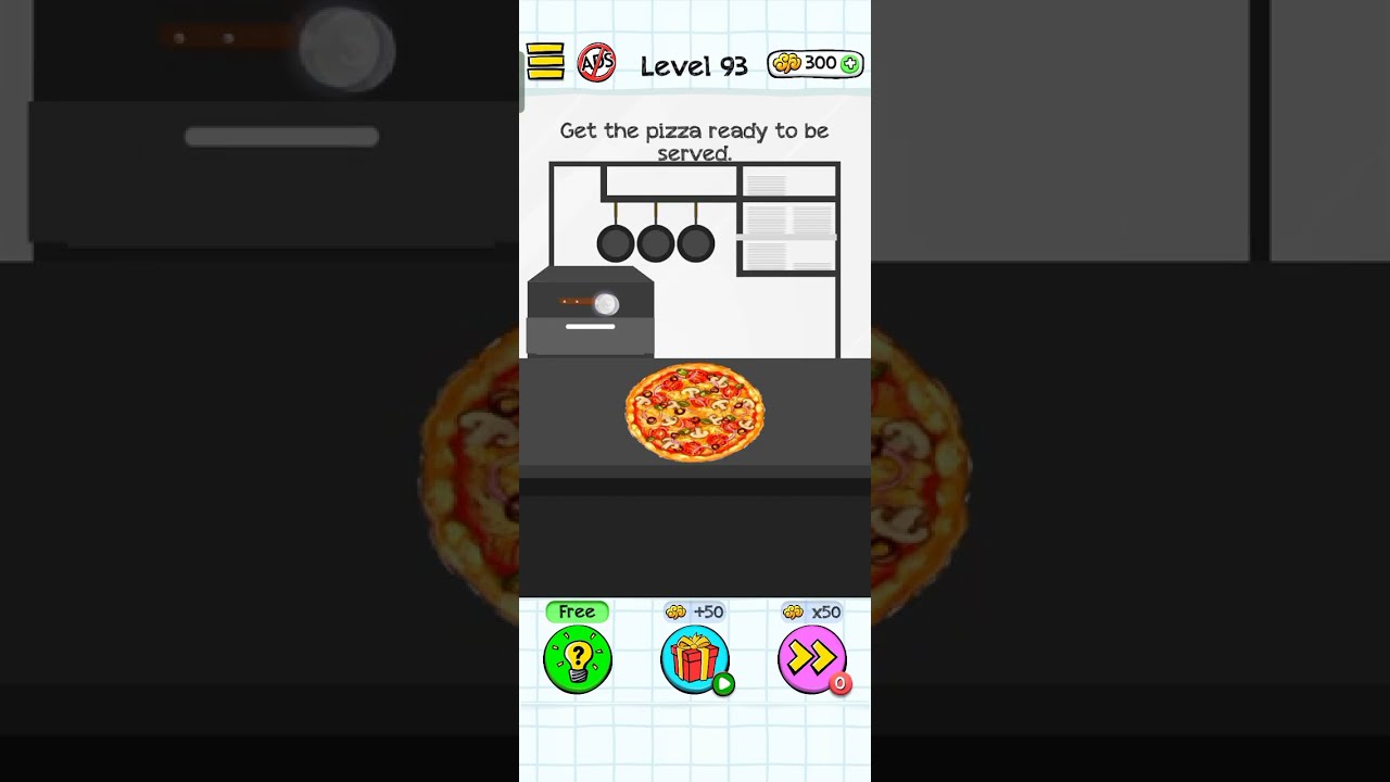 Braindom: Brain Games Test Level 93 Get the pizza ready to be served