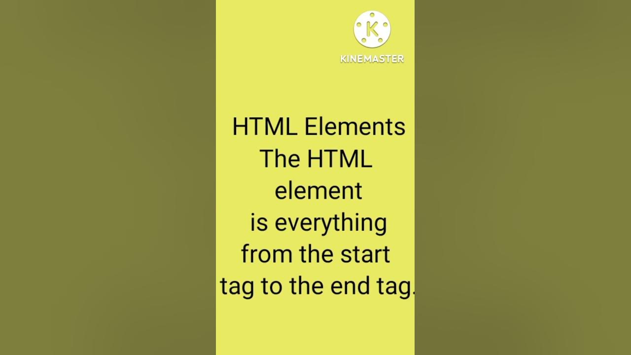 HTML Elements || HTML Tags || What Are Elements In HTML - YouTube