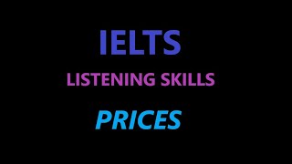 Part 1 of IELTS Listening Skills - PRICES #ielts #ieltslistening #ieltstest #ieltsprep