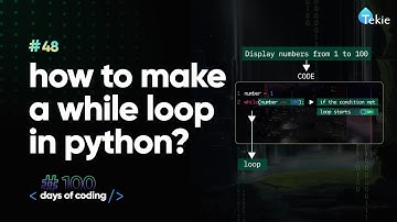 How to make a while loop in Python? Tekie Byte #48