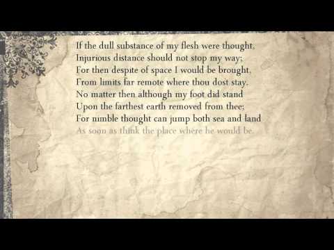 Sonnet 44: If the dull substance of my flesh were thought