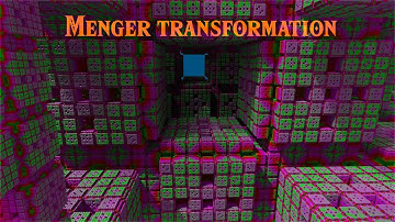 Menger sponge and T Menger Fold transformation with music 4K UHD
