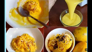 Mango Ice Cream Recipe~Homemade Ice cream(Only 3 Ingredients)No Eggs ~No Ice Cream Machine ~No Cream