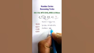 Series| Missing Number Series| Reasoning Classes| Reasoning for SSC CGL GD CHSL| #shorts
