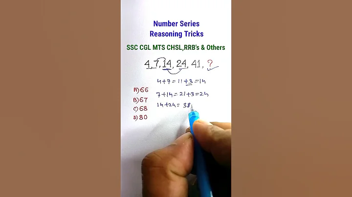 Series| Missing Number Series| Reasoning Classes| Reasoning for SSC CGL GD CHSL| #shorts