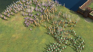 Age of Empires 4 - 4v4 CBA LARGE SKIRMISHES TOWARDS CASTLES Multiplayer Gameplay