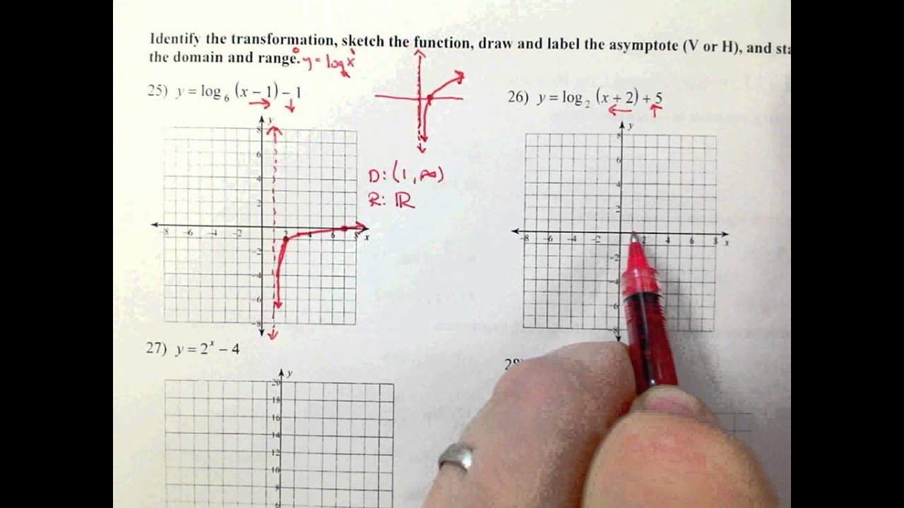 homework 3.2 graphing logs and exponents