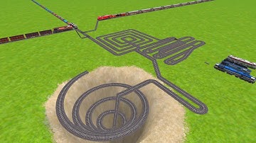 AI RAILS PASSING FROM CHASM INDIVIDUAL ROAD TRACKS ZIG ZAG TRACKS! Train Sim wold5 