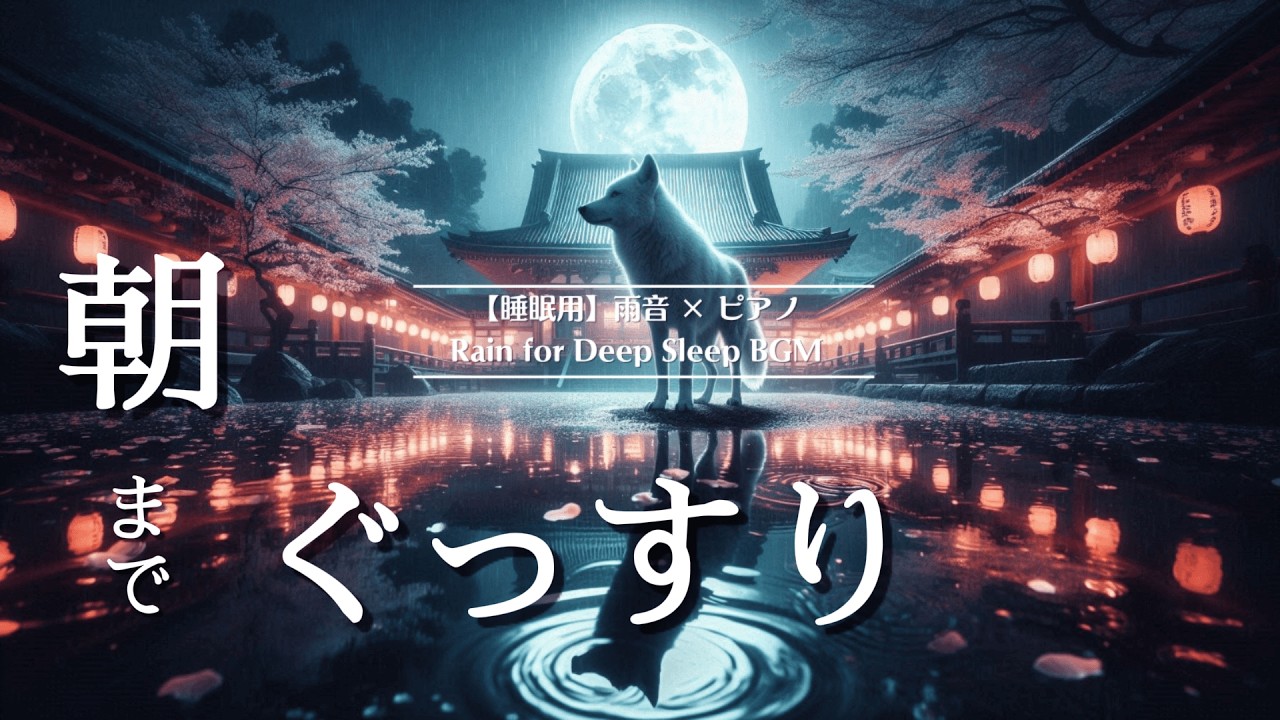 【深い眠りへ】雨音×ピアノBGM｜Rain Sounds Piano for Deep Sleep【睡眠用】