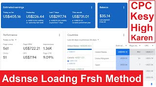 Adsense Loading Method 100% Safe Method Tricks Google Adsense Loading CPC Kesy High Karen