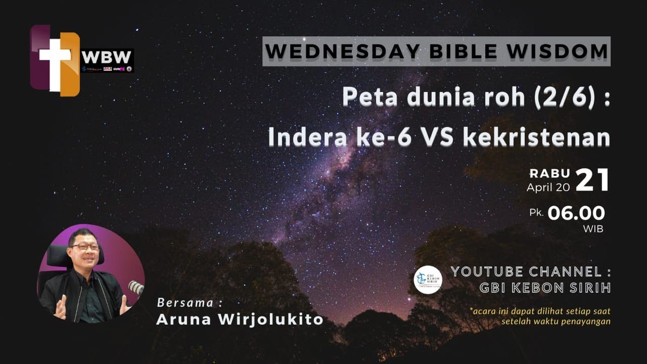 GBI KS - WBW - Aruna Wirjolukito - Peta dunia roh (2/6) : Indera ke-6 vs kekristenan - 21 april 2021